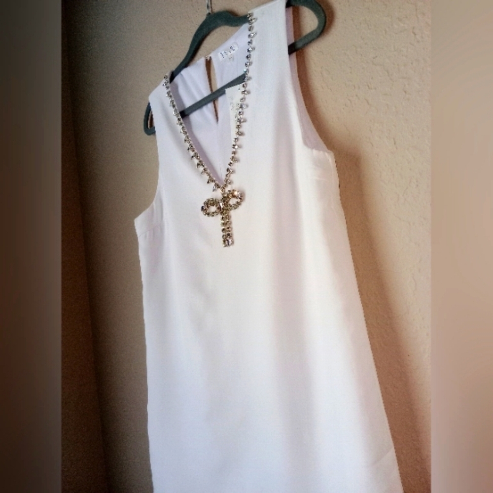 TCEC Women's white Mini Dress Size L - Picture 5 of 8